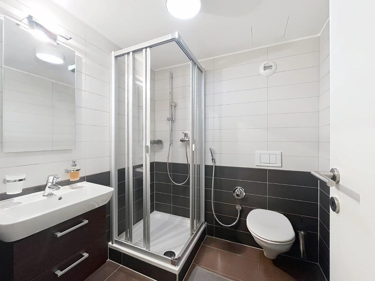 Second bathroom with walk-in shower, Le National, Montreux